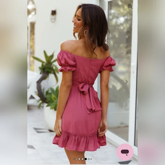 Hello Molly Women's Camara Shy Rose Mini Dress Size 4 - Picture 5 of 16